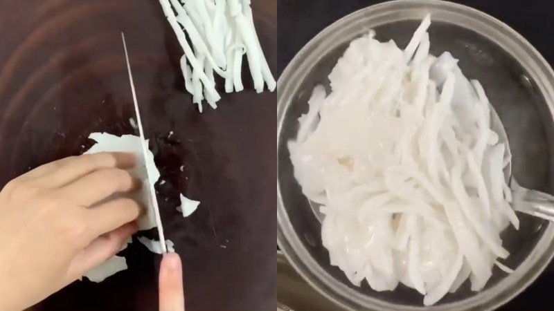 Sơ chế cùi dừa