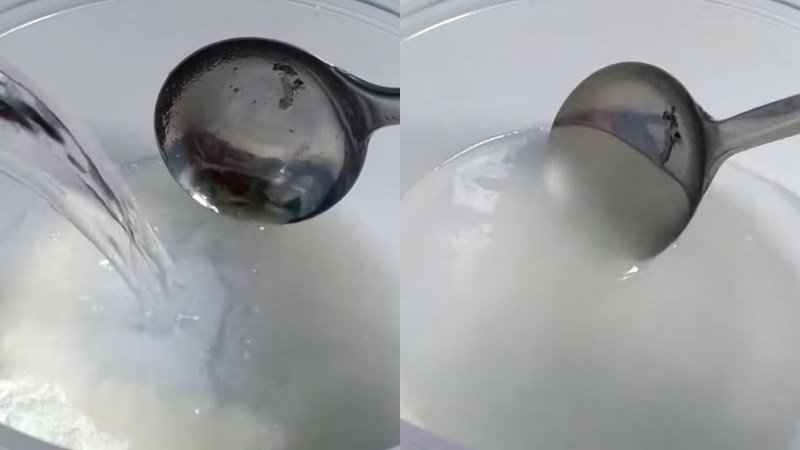 Trộn bột nấu rau câu