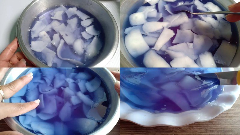 Cho rau câu ra khuôn