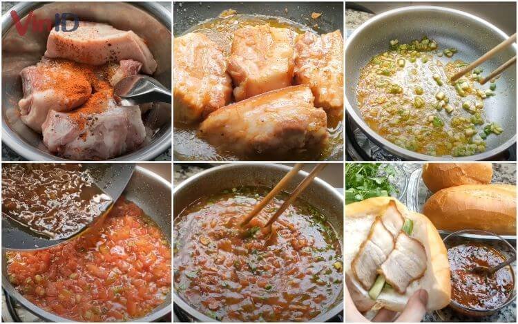 Các bước làm nước sốt bánh mì thịt khìa Các bước làm nước sốt bánh mì thịt khìa