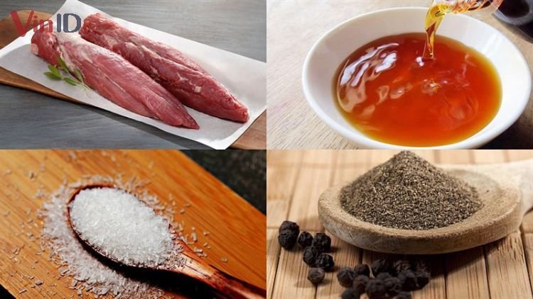 Nguyên liệu để làm ruộc thịt lợn Nguyên liệu để làm ruộc thịt lợn