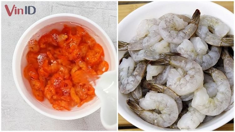 Sơ chế tôm khô và tôm tươi