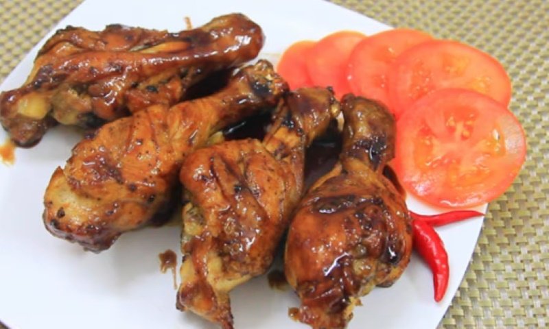 Thành phẩm món đùi gà chiên nước tương