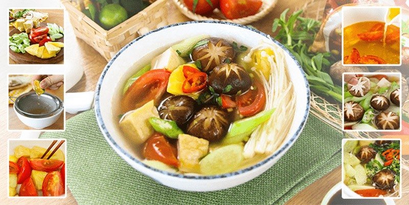 cách làm canh chua nấm chay