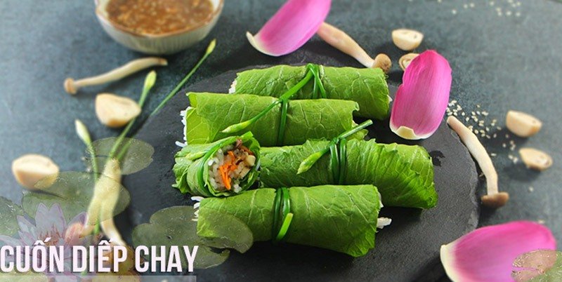 cách làm cuốn diếp chay