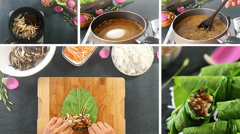 Cách làm cuốn diếp chay, ngon, siêu hấp dẫn