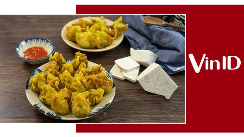 Hoành thánh chiên khoai môn hấp dẫn