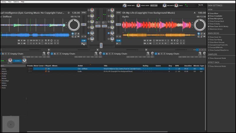 Giao diện làm nhạc với Mixxx