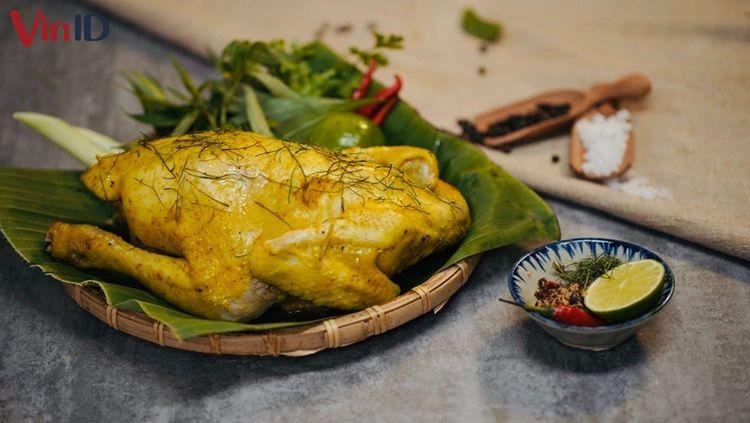 Thành phẩm gà nổ muối hột