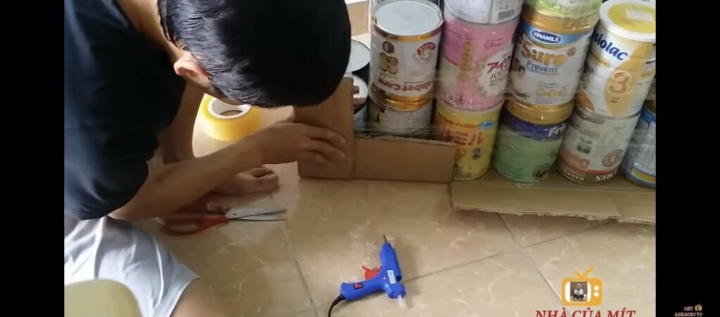 mầm non làm đồ chơi từ hộp sữa bột