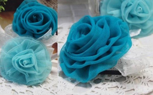 Hoa hồng vải lưới xinh làm điệu mái tóc - aFamily