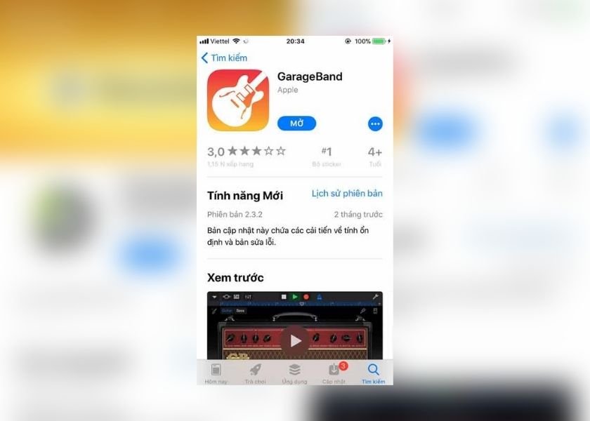 Tải và cài đặt ứng dụng GarageBand