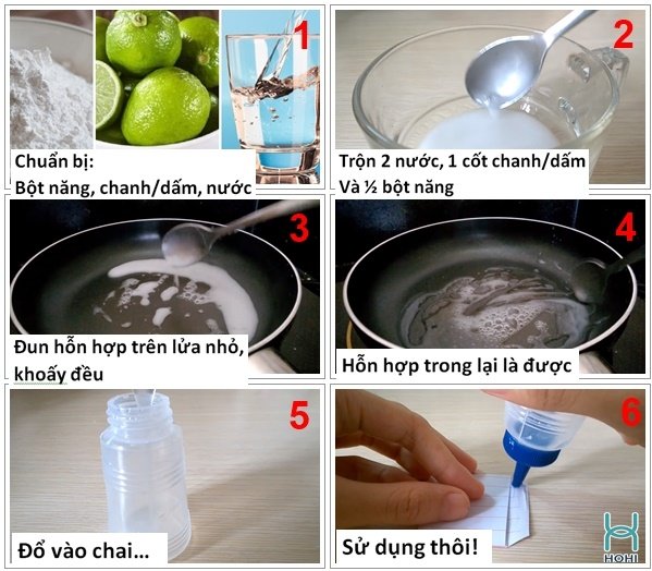 Hướng dẫn cách làm keo dán giấy bằng bột năng, bột sắn tại nhà