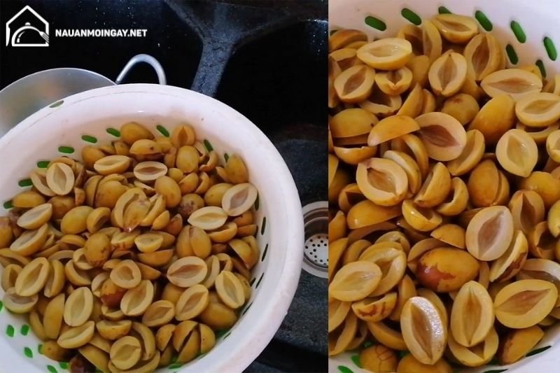 Ngâm trám sau khi luộc