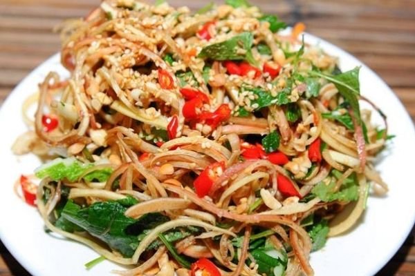Chi tiết cách làm nộm rau má và bắp chuối