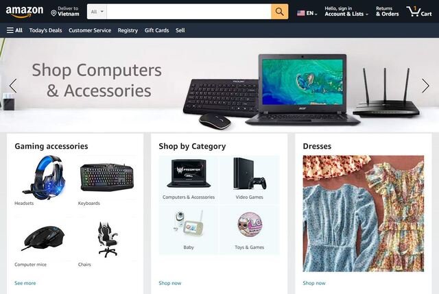 Chọn Website để mua hàng