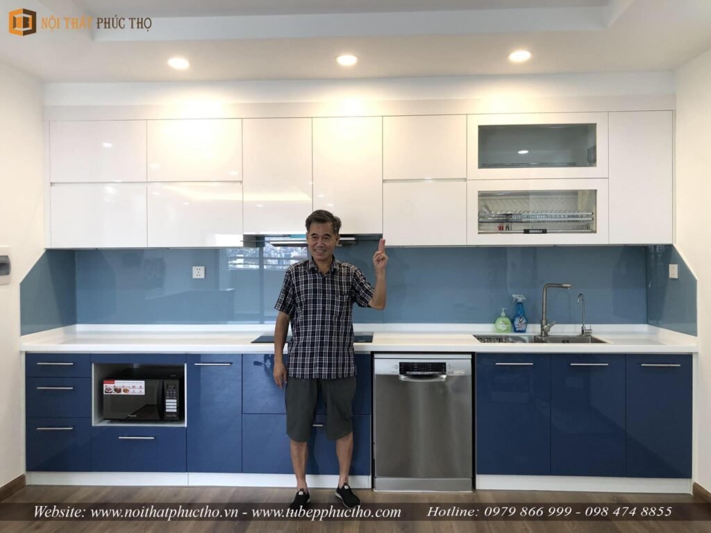 Tủ bếp gỗ công nghiệp Acrylic