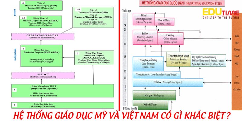 hệ thống giáo dục mỹ và việt nam có gì khác biệt?