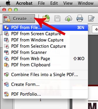 Tạo file pdf từ Adobe Acrobat
