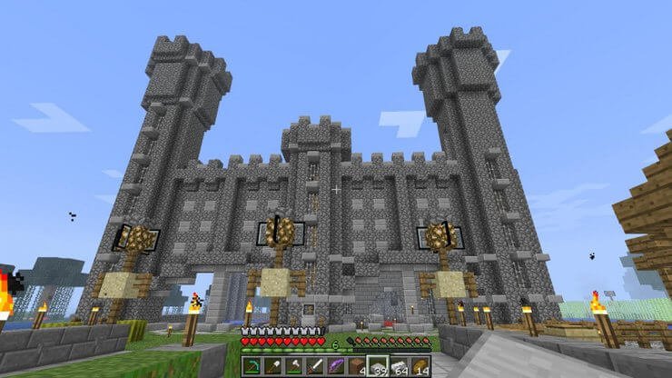 Đá mịn để xây dựng các tòa nhà trong Minecraft