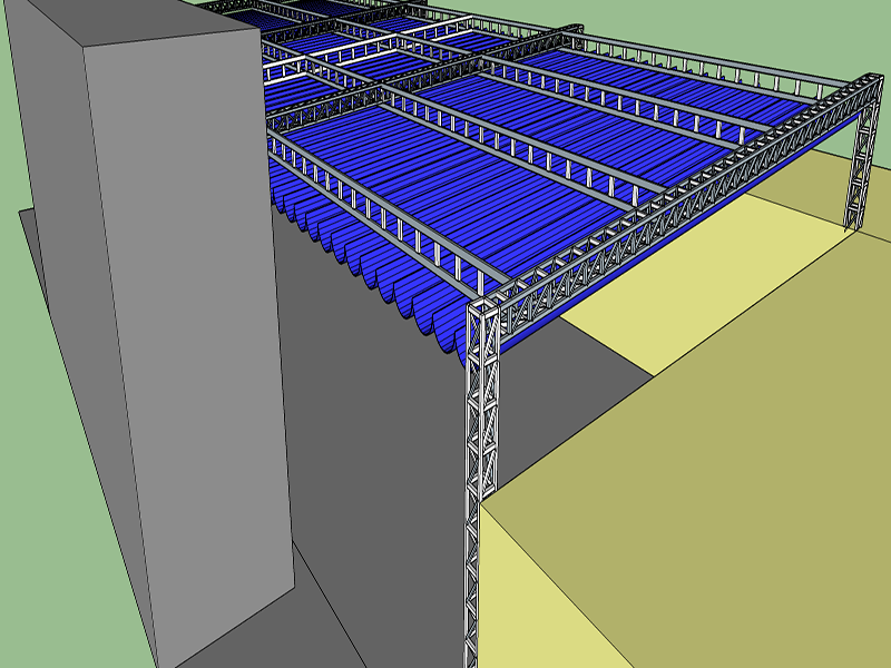 Bản vẽ cad mái xếp