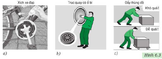 Sử dụng ma sát lăn thay vì ma sát trượt