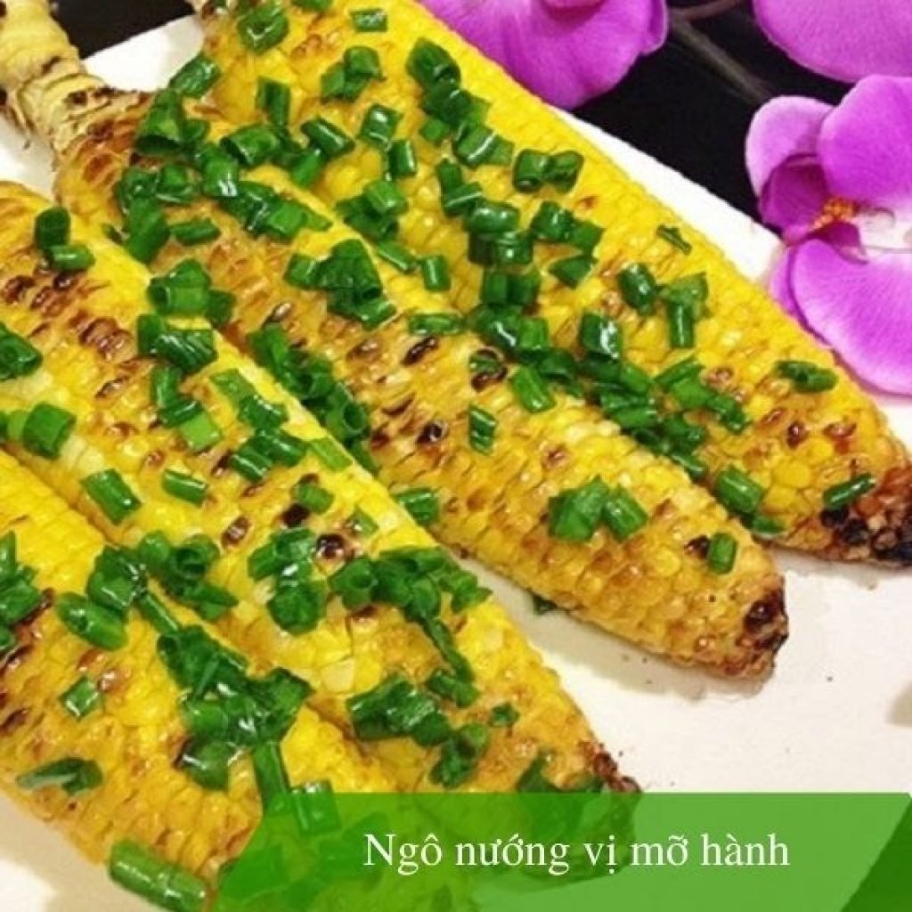 Ngô nướng vị mỡ hành