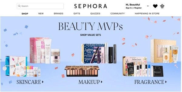 Sephora.com là trang web chuyên oder mỹ phẩm chính hãng uy tín