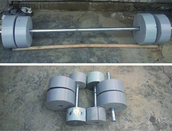 Thành quả làm tạ bằng xi măng