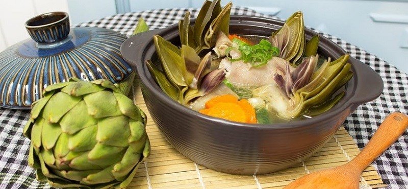 Chân giò hầm atiso
