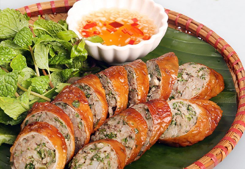 Dồi lòng thịt chiên