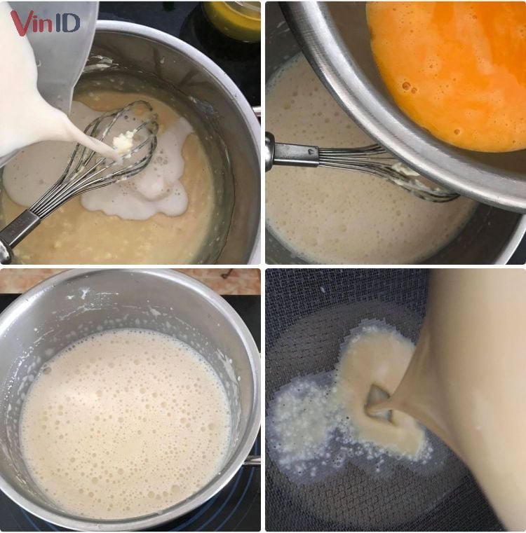 Làm hỗn hợp phô mai trứng Làm hỗn hợp phô mai trứng