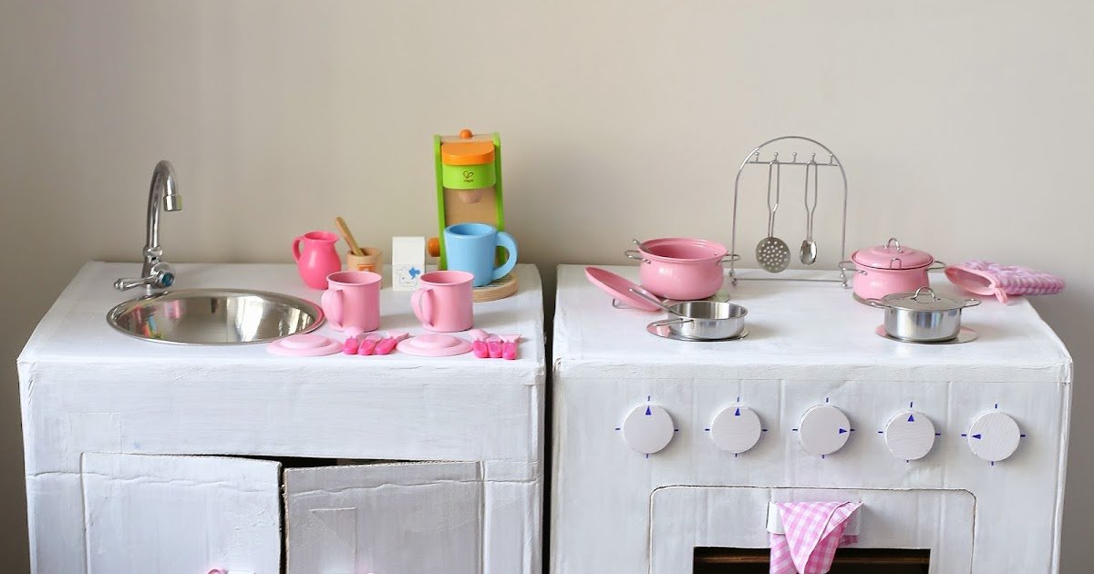 cách làm nhà bếp bằng bìa carton