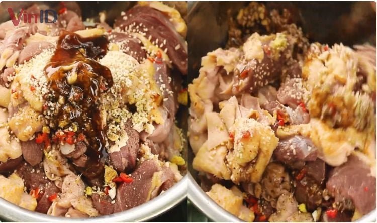 Ướp thịt ngan 