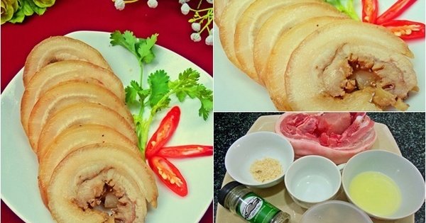 cách làm thịt ba chỉ cuộn hấp