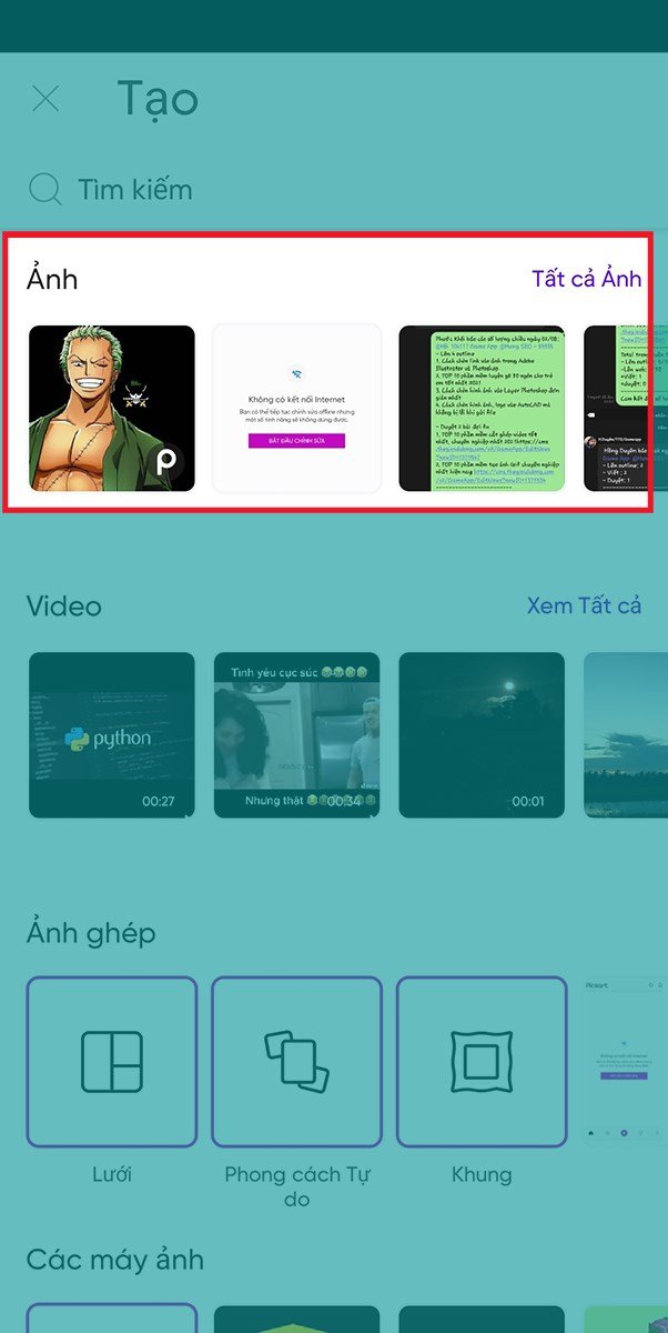 chọn ảnh mà bạn muốn vẽ viền