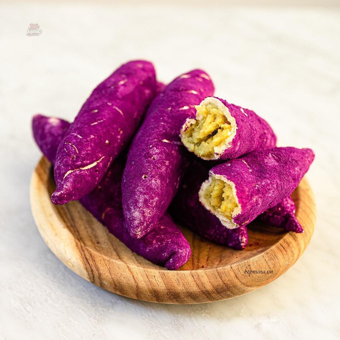 cách làm bánh khoai lang tím hàn quốc