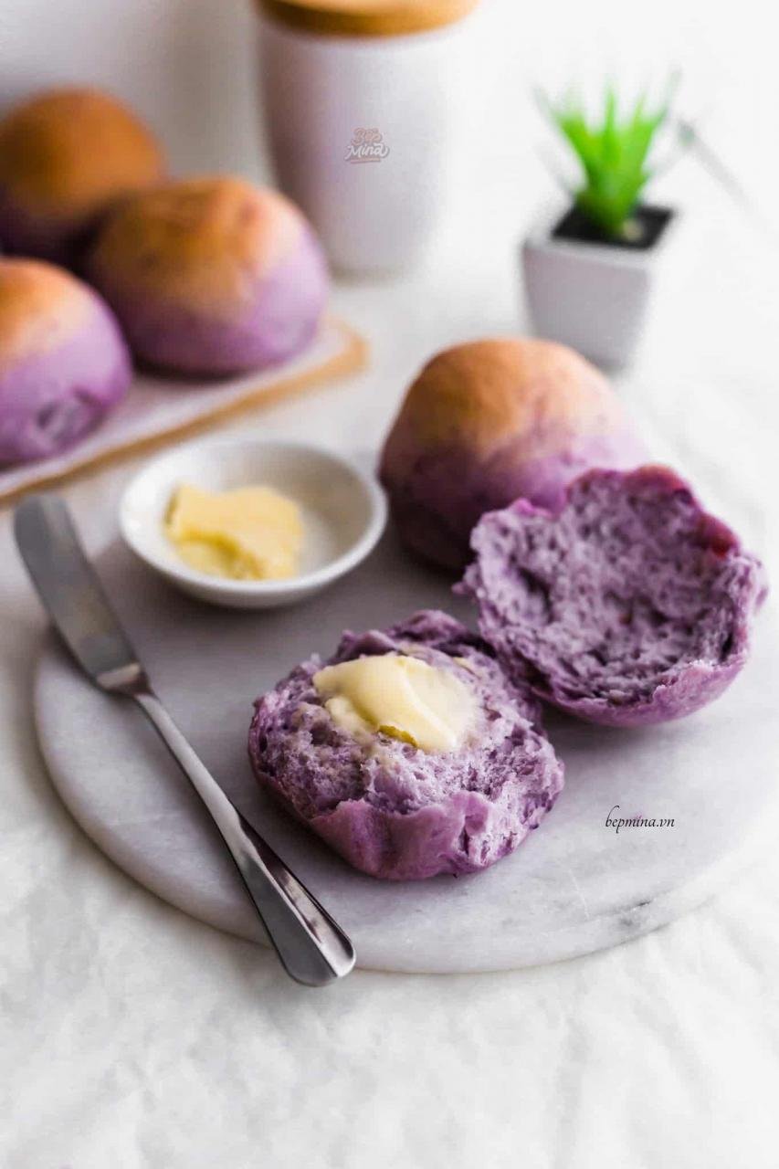 bánh su kem khoai lang tím