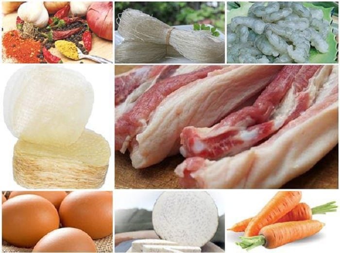 Nguyên Liệu Bánh Tráng Cuốn Chả Giò Ngon