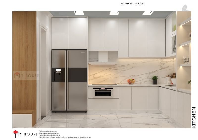 Mẫu thiết kế nội thất căn hộ bằng gỗ Sồi đẹp ấn tượng - View 4