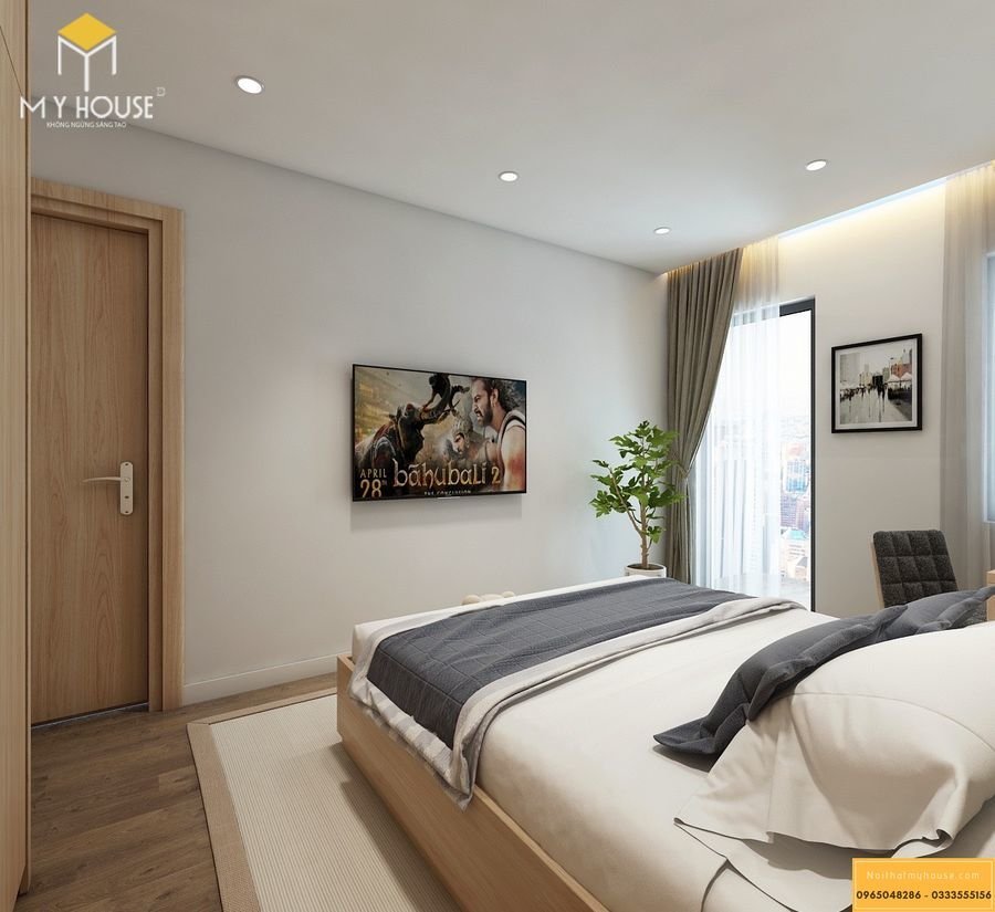 Nội thất giường ngủ gỗ sồi