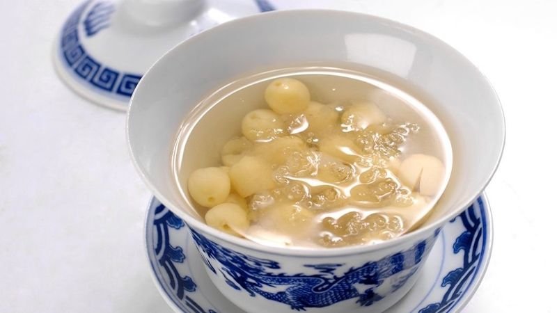 Cách chưng yến đường phèn hạt sen Cách chưng yến đường phèn hạt sen