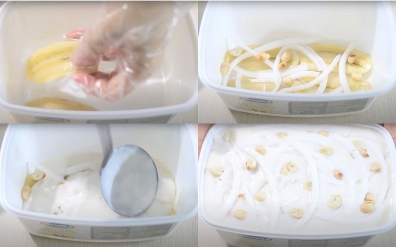 Làm kem chuối hộp Làm kem chuối hộp
