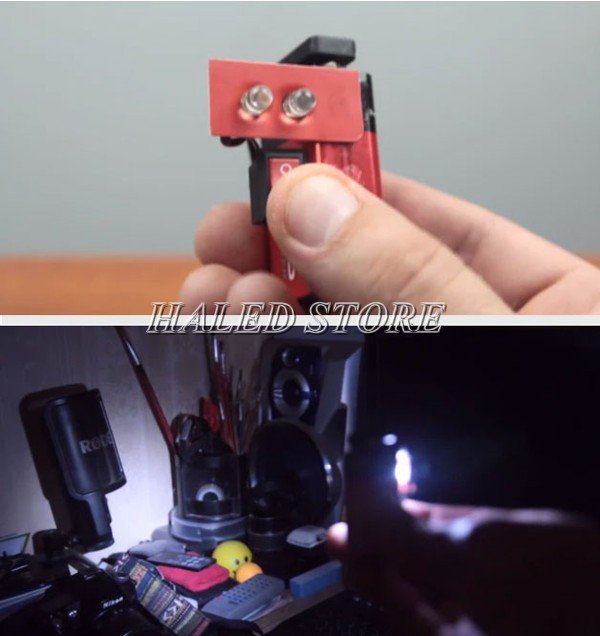 Bật công tắc kiểm tra độ sáng đèn