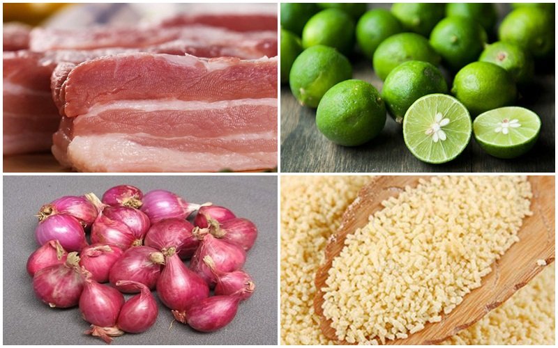 Nguyên liệu làm thịt heo quay chảo Nguyên liệu làm thịt heo quay chảo