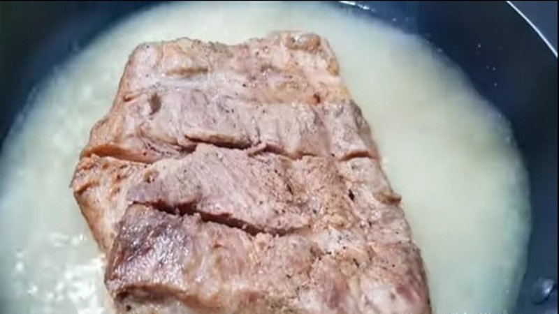 Chiên thịt heo Chiên thịt heo