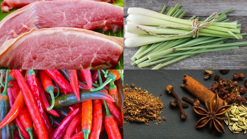 Nguyên liệu làm thịt lợn giả bò khô bằng nồi chiên không dầu