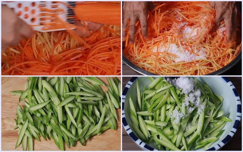 Sơ chế nguyên liệu món mắm đu đủ Thái chay