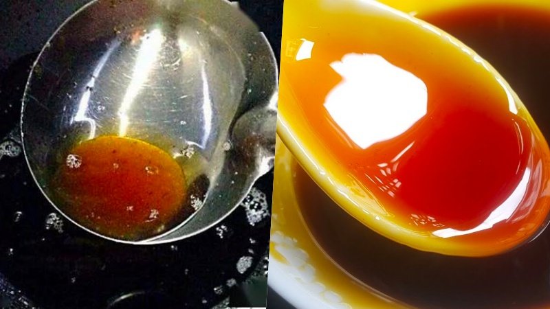 Thắng nước đường bằng dầu ăn Thắng nước đường bằng dầu ăn