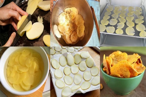 Cách làm bim bim khoaai tây chiên giòn bằng lò vi sóng